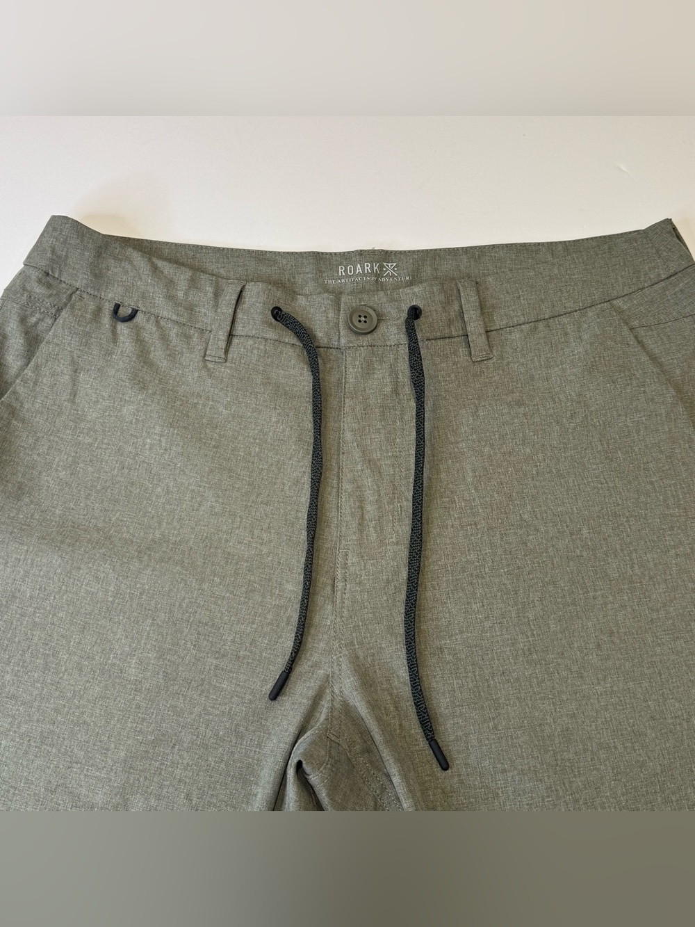 Roark Men's 34 Waist Explorer Shorts Grey Green Hiking Outdoor